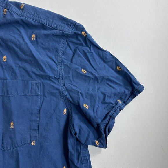 The North Face Baytrail Mens Size XL Blue Short Sleeve Button Up Campfire Shirt - Picture 5 of 10